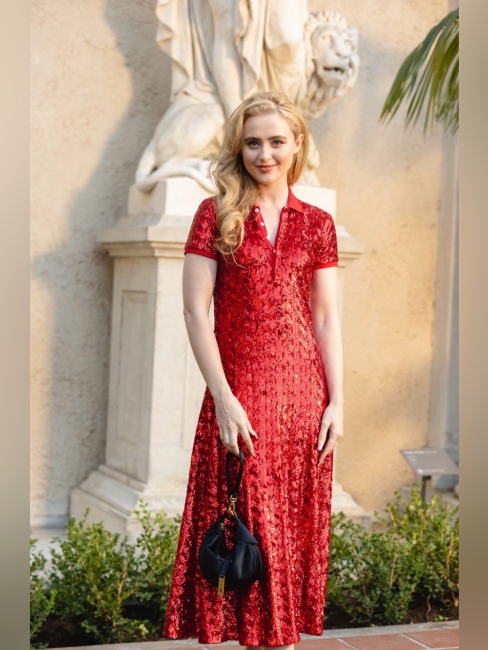 RARE - Polo Ralph Lauren Red Sequined Polo Cocktail Dress Sz Large NWT - Picture 4 of 17